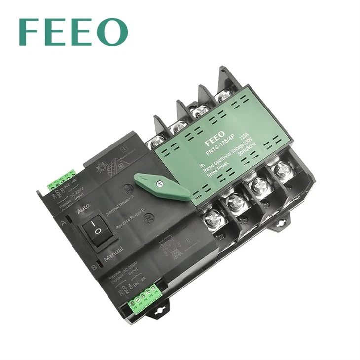 AC ATS Double Power Source Automatic Switch 4P Green